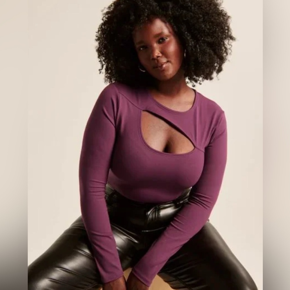 NWT Abercrombie & Fitch Maroon Cutout Bodysuit
